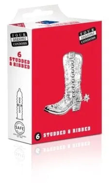 Four Seasons Studded & Ribbed Condoms 6 Pack - Take A Peek