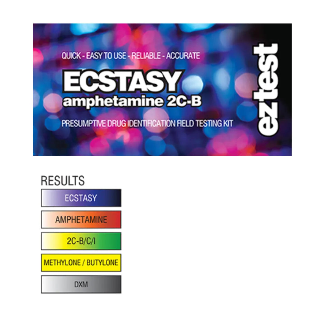 EZ Test Ecstasy Test Kit for MDMA / Methamphetamine / Molly