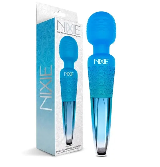 NIXIE Rechargeable Wand Massager, Blue Ombre Metallic - Take A Peek