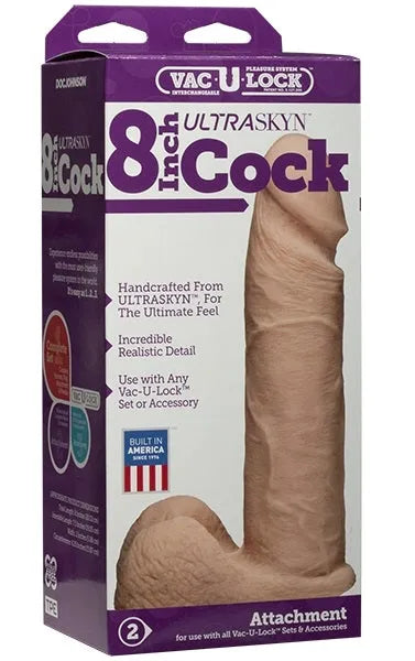 Vac-U-Lock - 8" ULTRASKYN™ Cock - Vanilla - Take A Peek