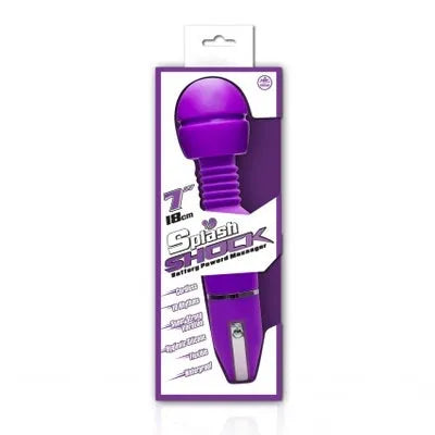 Splash Shock 7" Silicone Wand Purple - Take A Peek