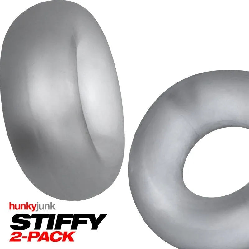 Stiffy 2 Pc Bulge Cockrings by HunkyJunk Ice Clear Ice - Take A Peek