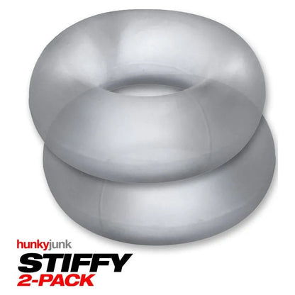 Stiffy 2 Pc Bulge Cockrings by HunkyJunk Ice Clear Ice - Take A Peek