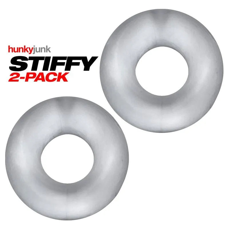 Stiffy 2 Pc Bulge Cockrings by HunkyJunk Ice Clear Ice - Take A Peek