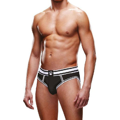 Prowler Open Back Brief White/Black - Take A Peek