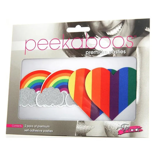 Pride Glitter Rainbows and Hearts Pasties - Take A Peek