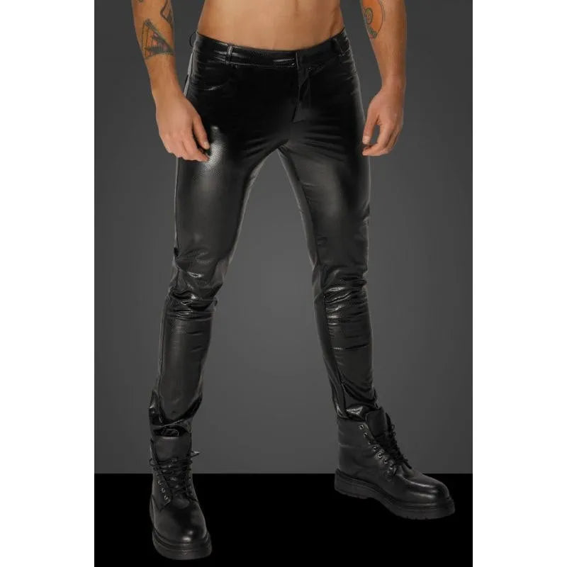 Snake Wetlook Long Pants with Back Pockets - Take A Peek