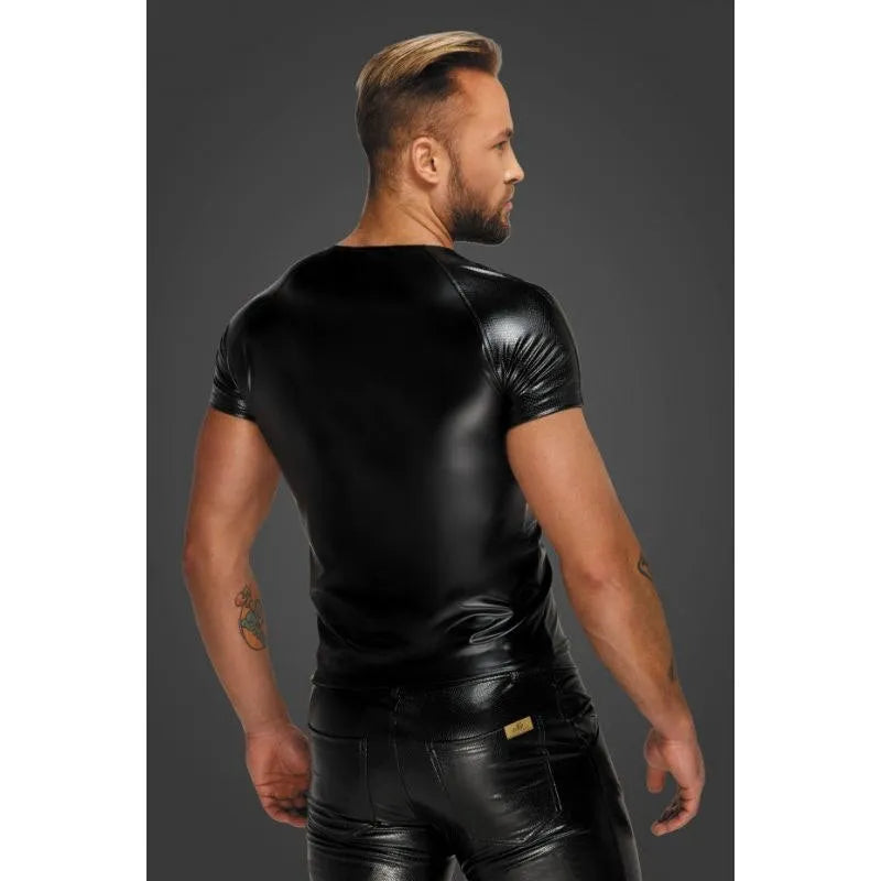 Wetlook T-Shirt with Snake Wetlook Sleeves - Take A Peek