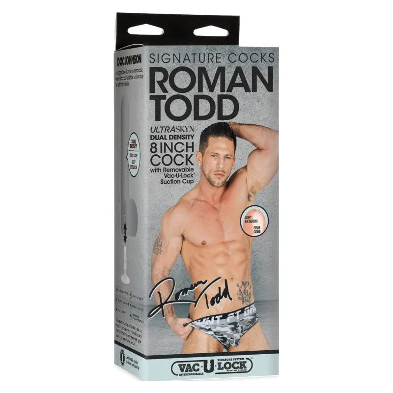 Roman Todd 8in Ultraskyn Cock w Removable Vac-U-Lock Suction Cup Vanilla