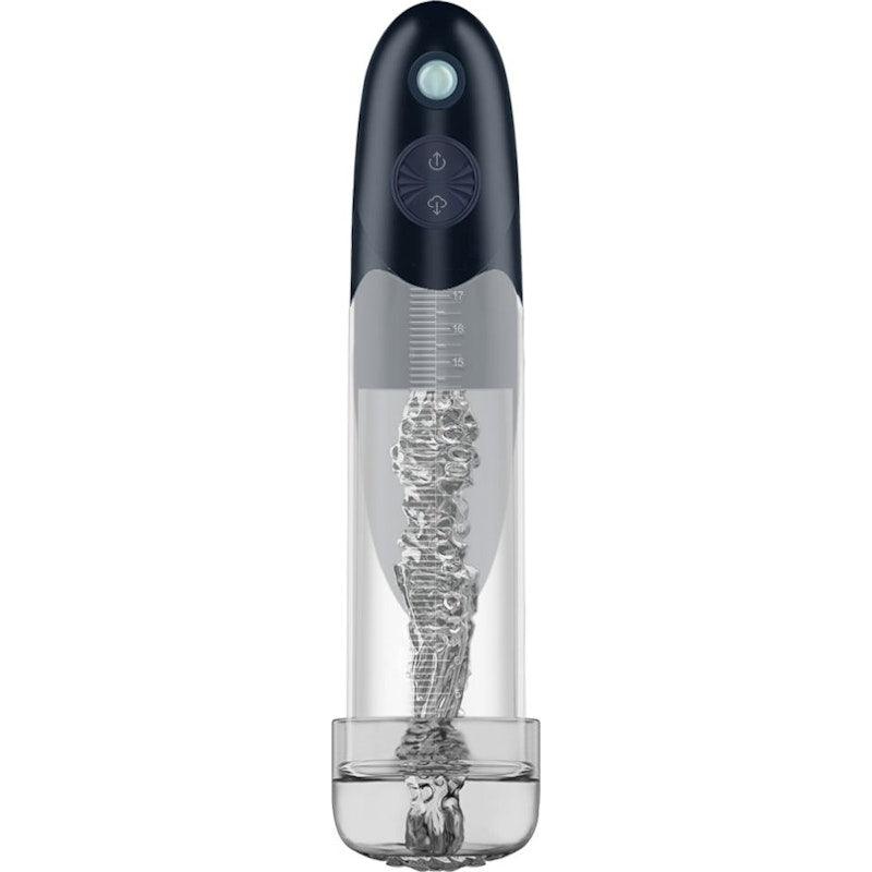 BathFun Automatic USB Waterproof Penis PumpÂ w Magic Sleeve - Take A Peek