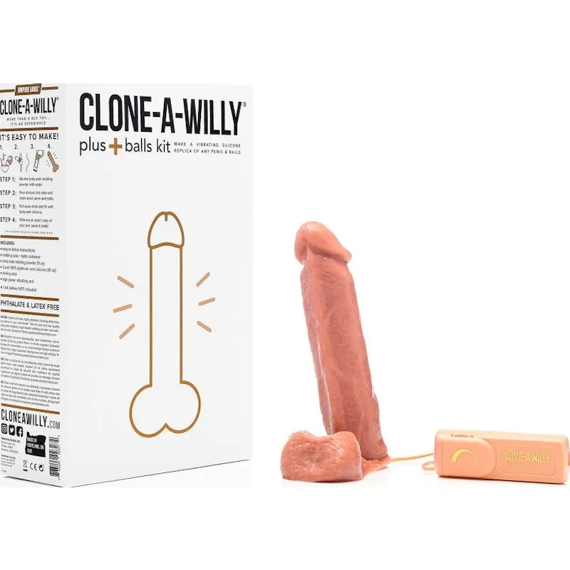 Clone a Willy Plus Balls Kit Medium Skin Tone - Take A Peek