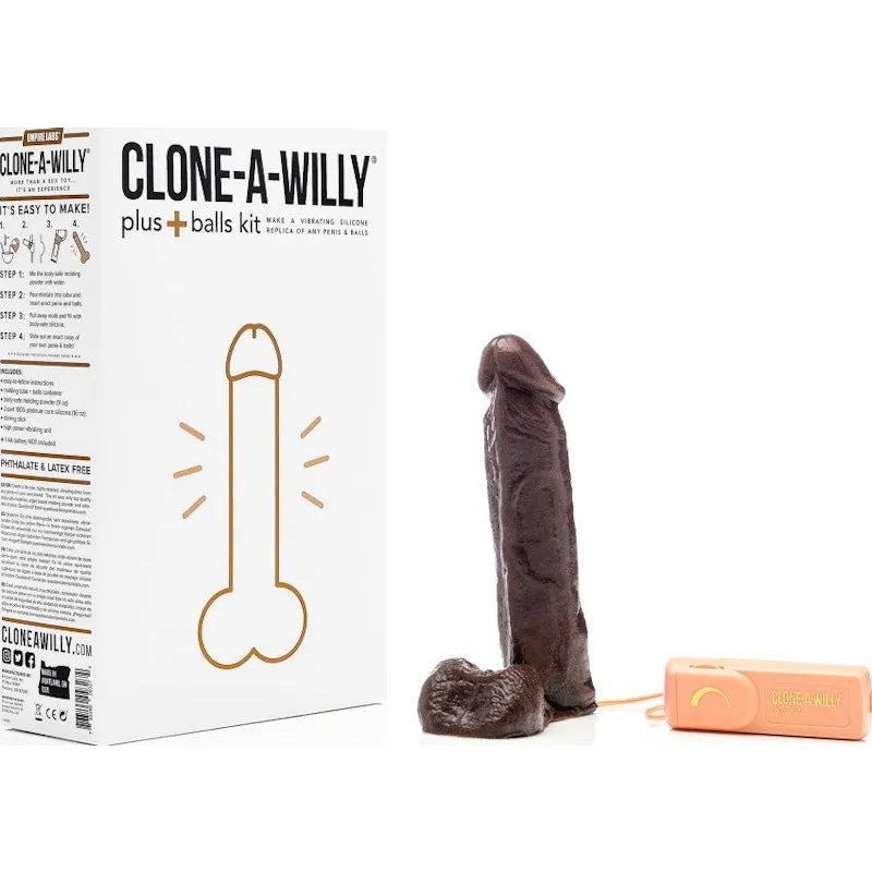 Clone a Willy Plus Balls Kit Dark Skin Tone - Take A Peek