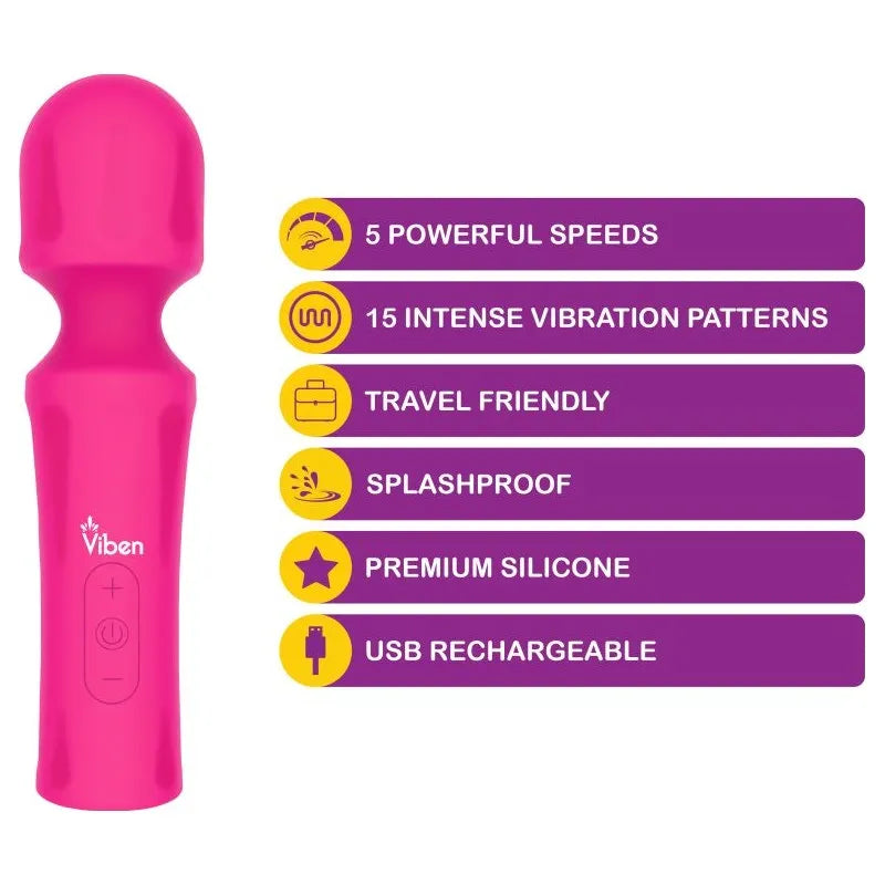 Viben Mighty Muse Massager Hot Pink - Take A Peek