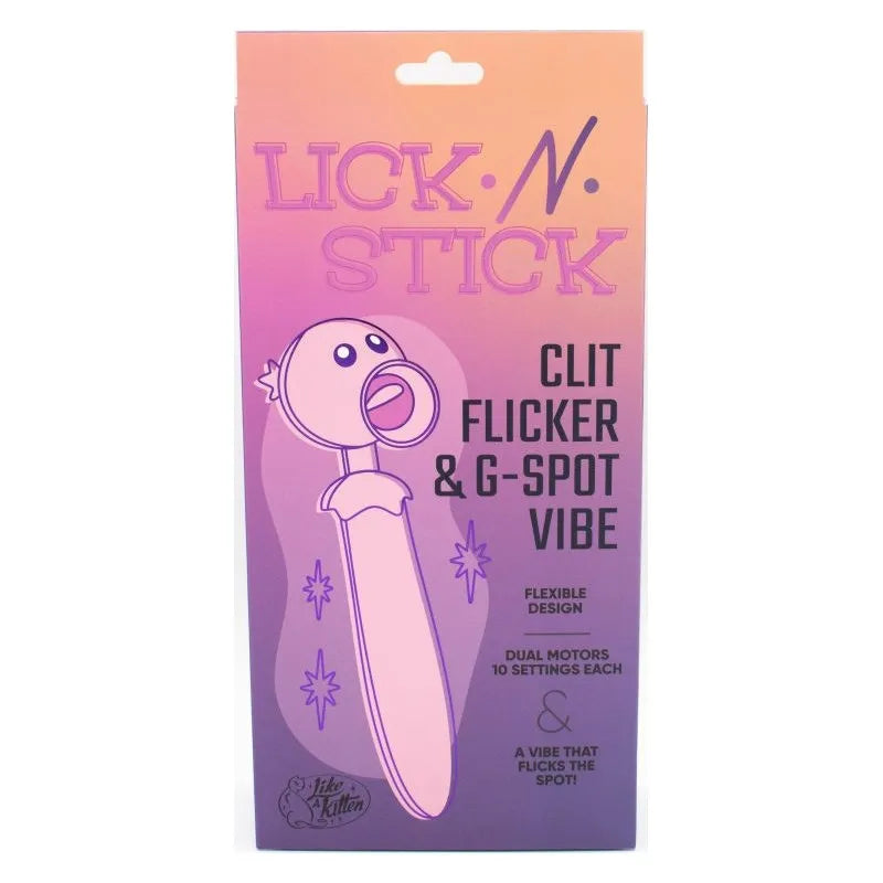 Lick N' Stick Clit Flicker G-Spot Vibrator - Take A Peek