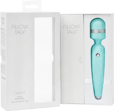 VIBRADOR CON VARITA CHEEKY DE PILLOW TALK CON CRISTAL SWAROVSKI TEAL