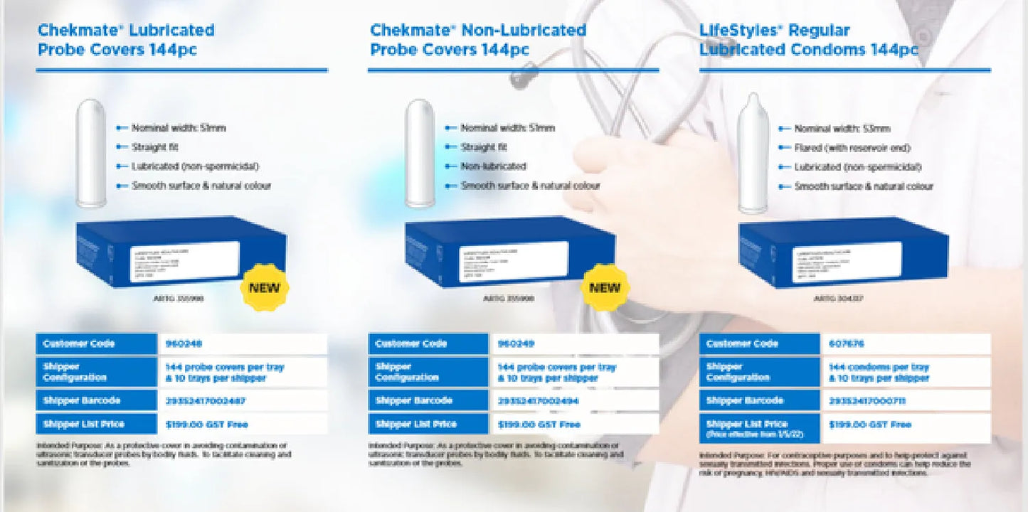 Chekmate Non Lubricated Probe Cover 144's