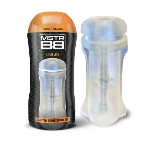 MSTR B8 In the Clear-View Stroker Cup, Hand Job - Take A Peek