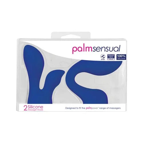 PALMSENSUAL 配件 - 2 个硅胶头 - 蓝色