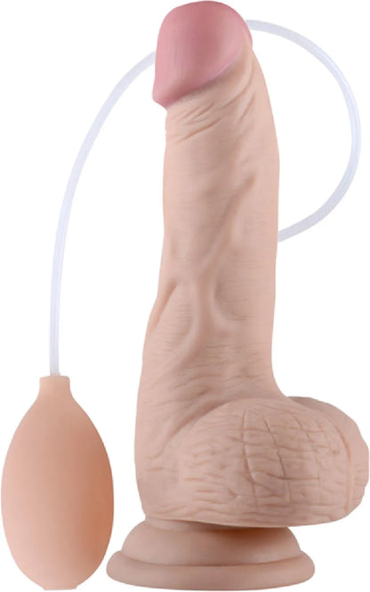 8" Soft Ejaculation Cock With Ball