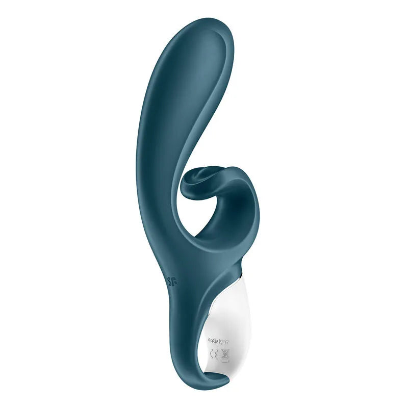 Satisfyer Hug Me - Bluegrey USB 可充电兔子振动器，带应用程序控制