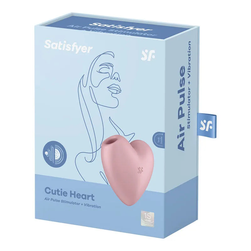 Satisfyer Cutie Heart - 轻便 - 轻便 USB 可充电空气脉动刺激器，带振动