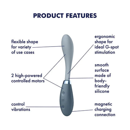 Satisfyer G-Spot Flex 3 - 灰色 USB 可充电振动器