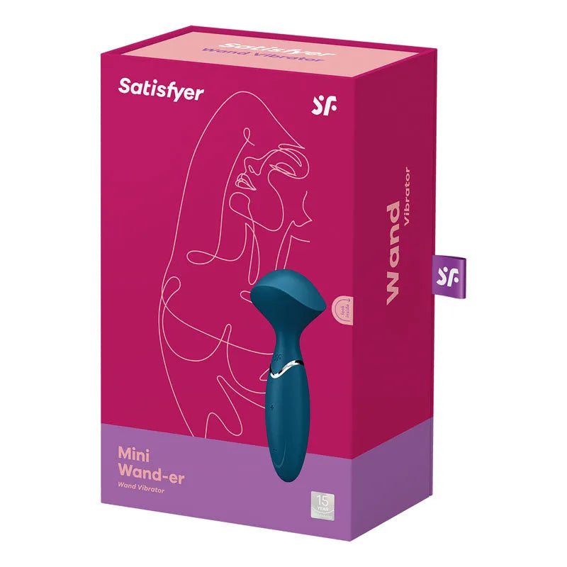 Satisfyer Mini Wand-er - Varita de masaje recargable por USB de 16 cm