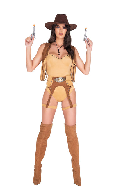 5013 - 4pc Wild West Babe Costume - Take A Peek