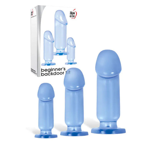 Adam & Eve Beginner's Backdoor Kit - Butt Plugs - Set of 3 Sizes - Take A Peek