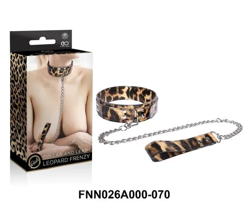 LEOPARD FRENZY Collar and Leash - Take A Peek