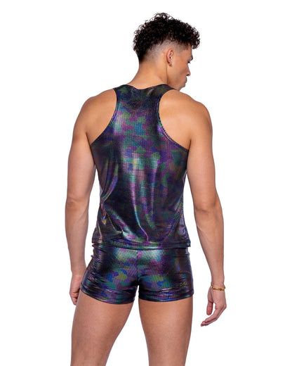 6529 - Rainbow Shimmer Camouflage Tank Top - Take A Peek