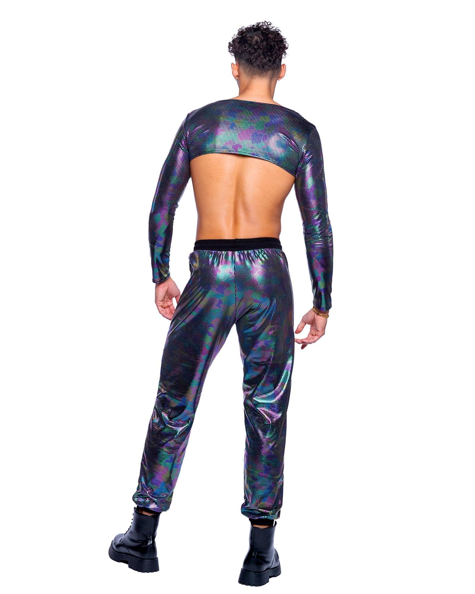 6532 - Rainbow Shimmer Camouflage Joggers - Take A Peek