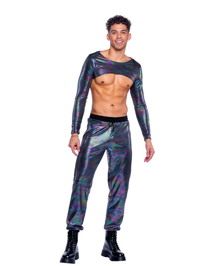 6532 - Rainbow Shimmer Camouflage Joggers - Take A Peek