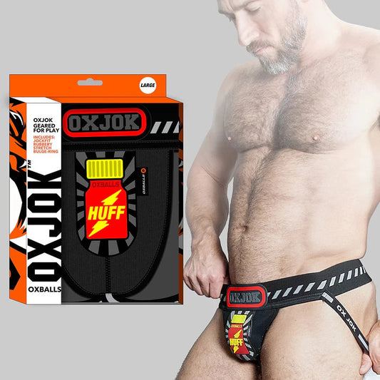 POPPERJOCK 3D rubber patch pouch BLACK/RED LARGE