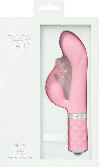 PILLOW TALK KINKY CLITORAL STIMULATOR WITH SWAROVSKI CRYSTAL PINK