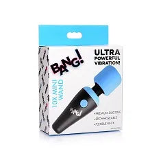 BANG! 10X Vibrating Mini Silicone Wand - Blue - Take A Peek