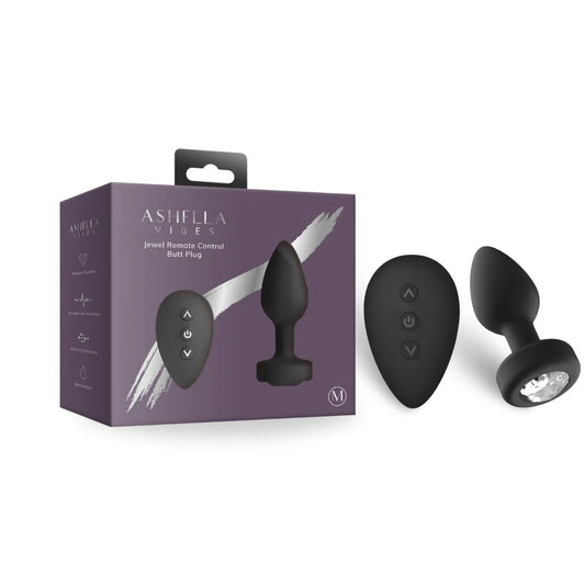 Ashella Vibes  Jewel Remote Control Butt Plug Medium