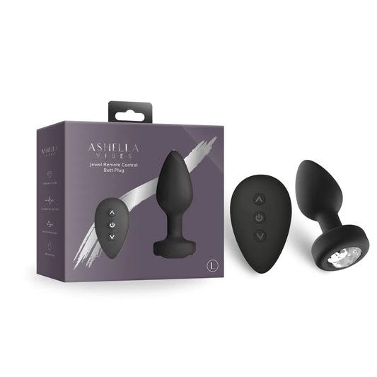 Ashella Vibes Jewel Remote Control Butt Plug Large