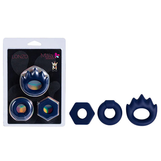 Maia LONZO -  Silicone Cock Rings - Set of 3