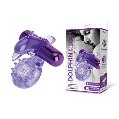 Bodywand Rechargeable Dolphin Ring with Clit Ticklers - Take A Peek