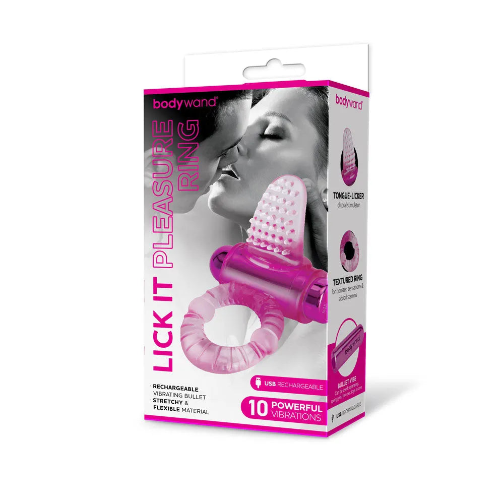 Bodywand Rechargeable Lick It Pleasure Ring - Take A Peek