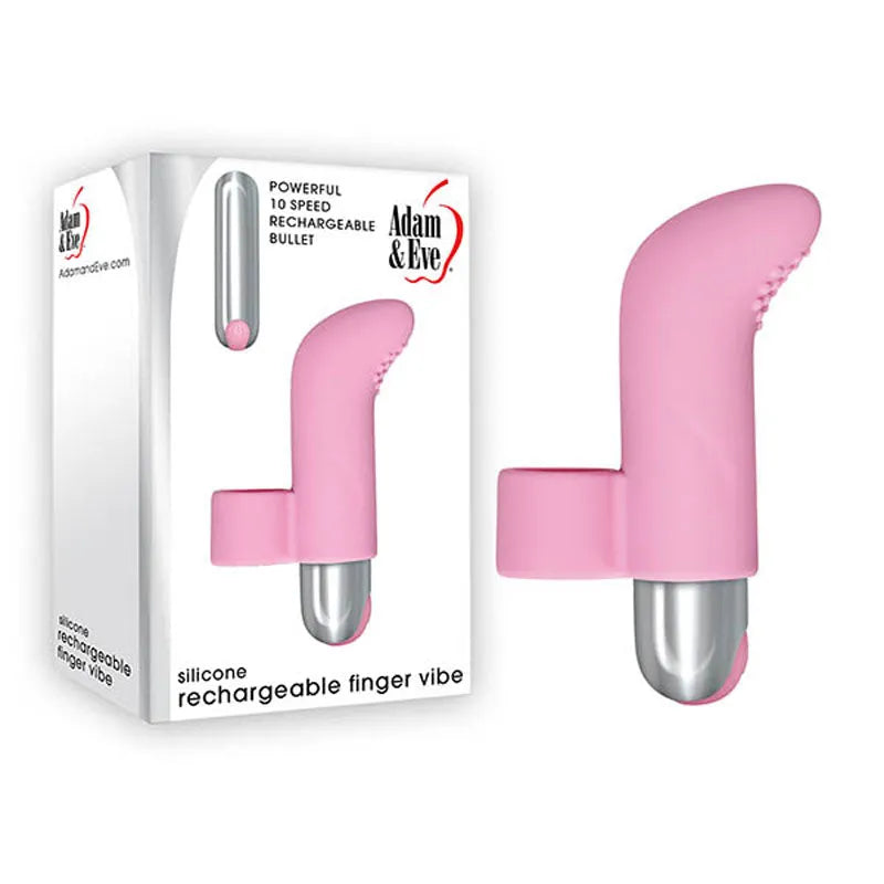 Adam & Eve Silicone Rechargeable Finger Vibe - USB Rechargeable Finger Stimulator - Take A Peek