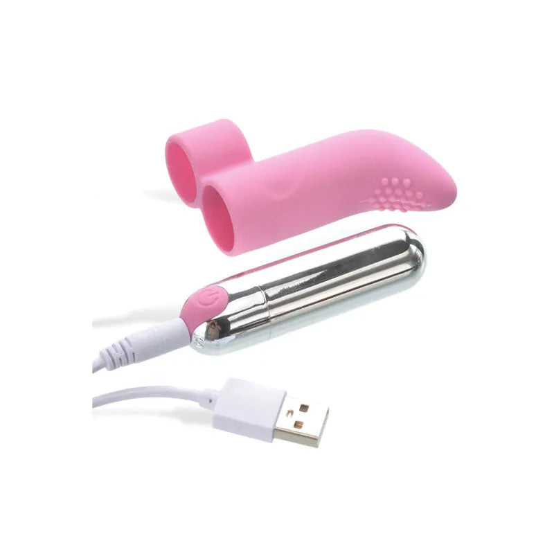 Adam & Eve Silicone Rechargeable Finger Vibe - USB Rechargeable Finger Stimulator - Take A Peek