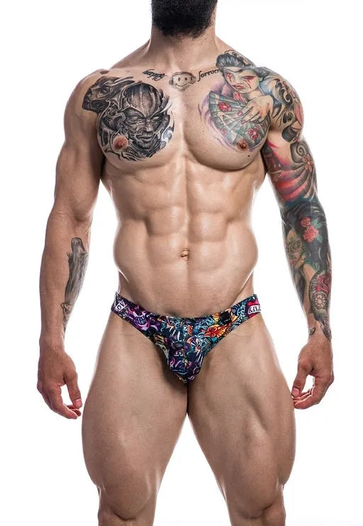 Corte Para Hombres Bikini De Tiro Bajo Breve Tatuaje Pequeño