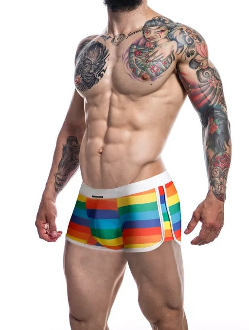 Cut For Men Athletic Trunk-Rainbow-L - Take A Peek