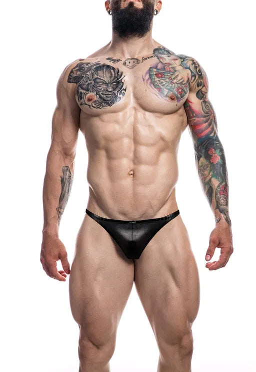 Cut For Men-Brazilianbrief-BlackLeatherette-L - Take A Peek