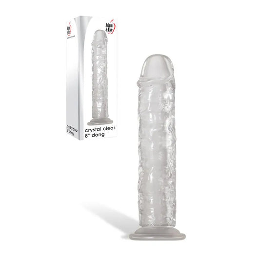 Adam & Eve Crystal 8'' Dong - 20.3 cm Dong - Take A Peek