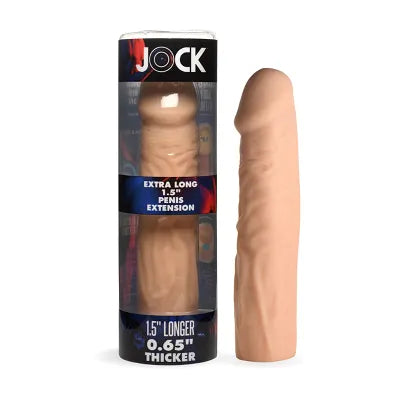 JOCK Extra Long 1.5" Penis Extension Sleeve- Light