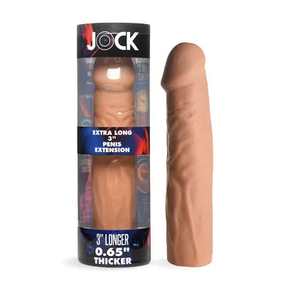 JOCK Funda de extensión de pene extra larga de 3" - Mediana