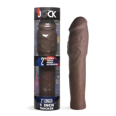 Funda de extensión de pene extra gruesa JOCK de 2" - Oscuro